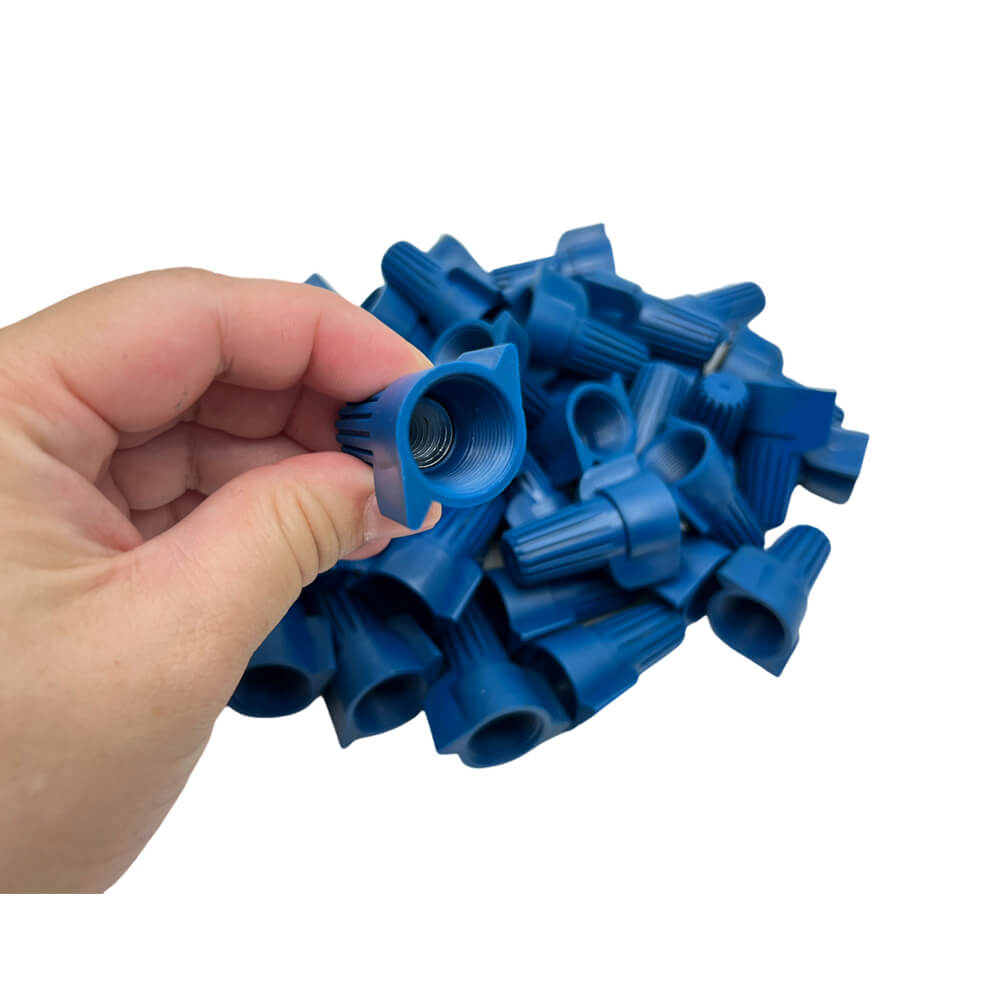 100 PCS HP17 Blue Winged Wire Connectors AWG14-6 UL Listed