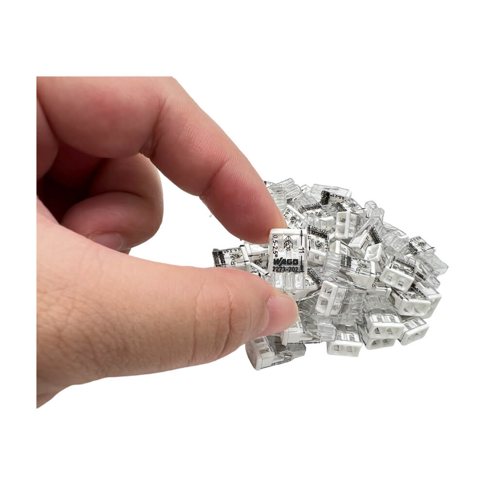 WAGO 2273-202 White Push Wire Connectors 24A For 2.5mm2 Pk 100PCS