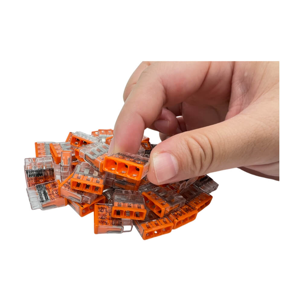 WAGO 2773-403 Push Wire Splicing Connectors Orange 3 Way 32A PK 100PCS