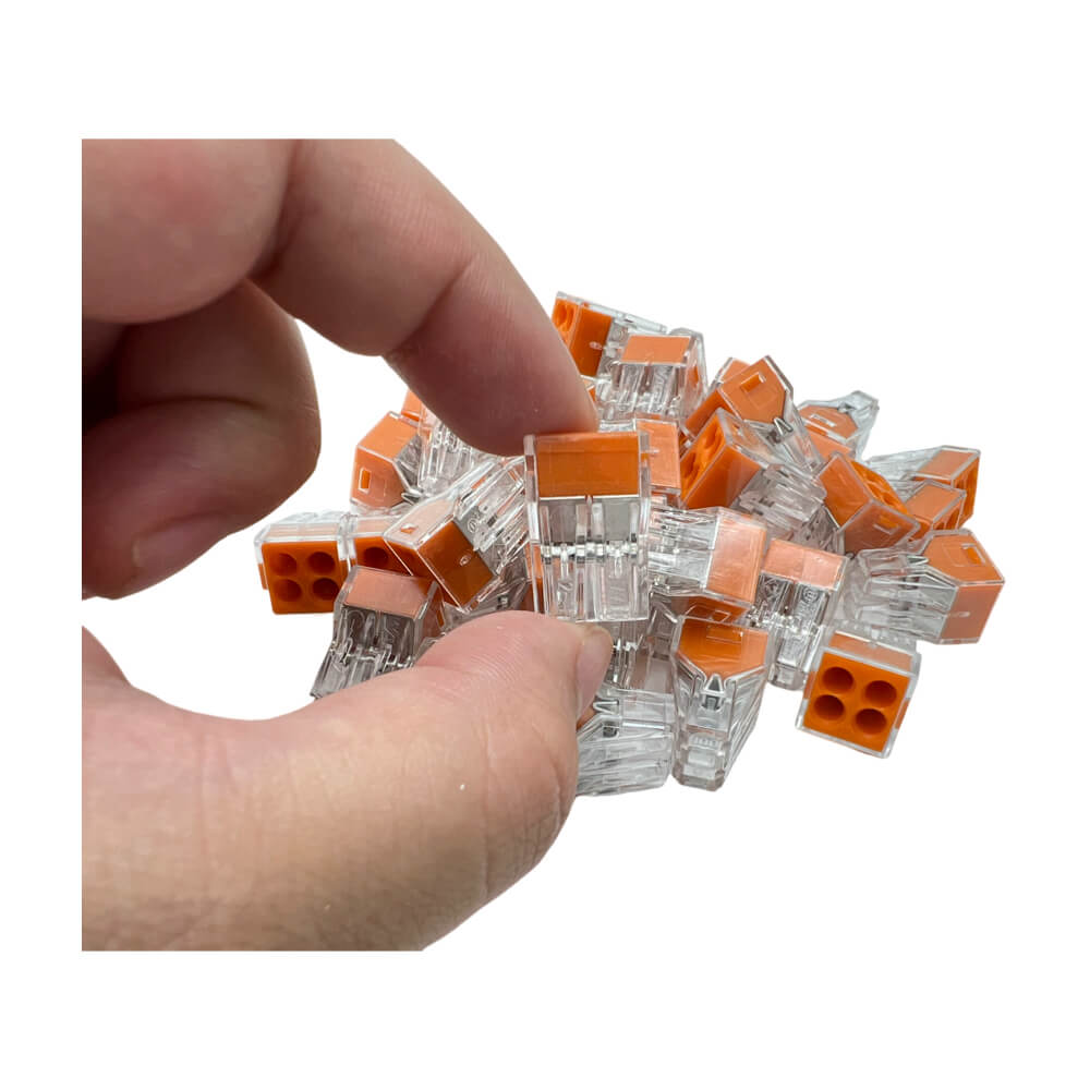 WAGO 773-104 Wall Nuts 4 Conductors For 2.5mm2 Junction Box PK100PCS