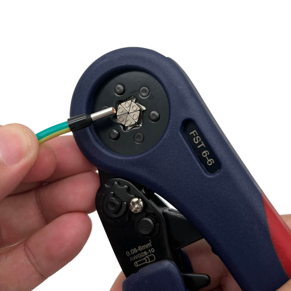 Wire Crimping Tool For Insulated Wire Ferrules Hexagonal 6mm2