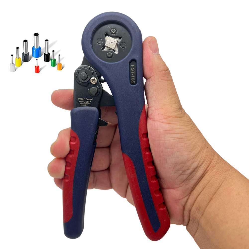 Crimp Tool For Squared Crimping Wire Ferrules up to 10mm2