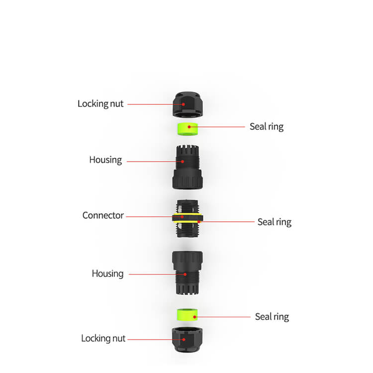 Electrical Connectors Waterproof IP68 M20 0.5-2.5mm2 2-6 Poles PK 10PCS