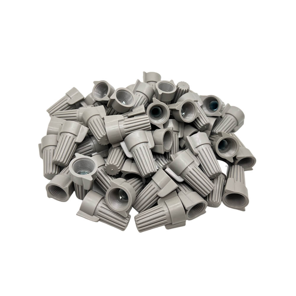 100 PCS HP15 Grey Winged Wire Connectors AWG18-8 UL Listed