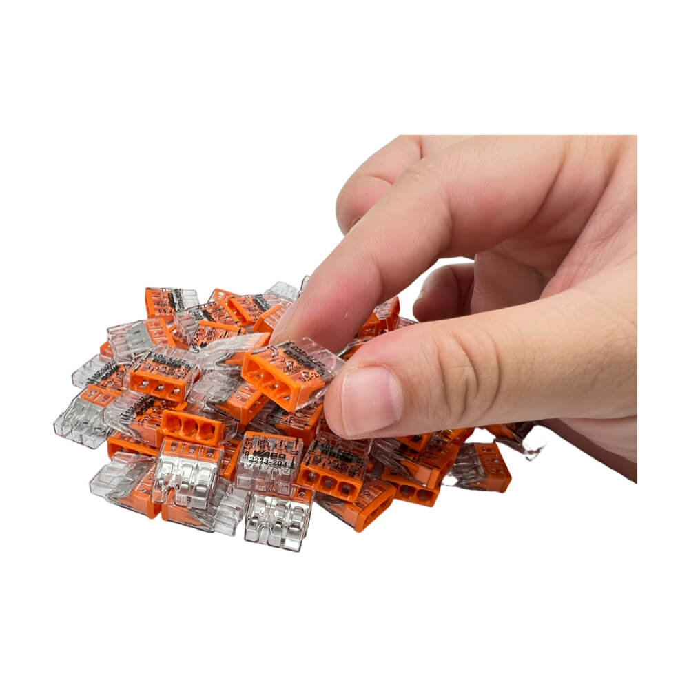 WAGO 2273-203 Orange Push Wire Connectors 24A For 2.5mm2 Pk 100PCS