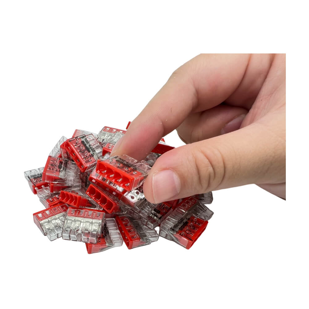 WAGO 2273-204 Red Push Wire Connectors 24A For 2.5mm2 Pk 100PCS