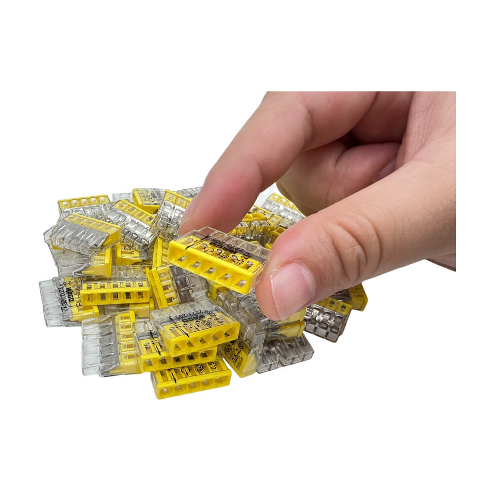 WAGO 2273-205 Yellow Push Wire Connectors 24A For 2.5mm2 Pk 100PCS