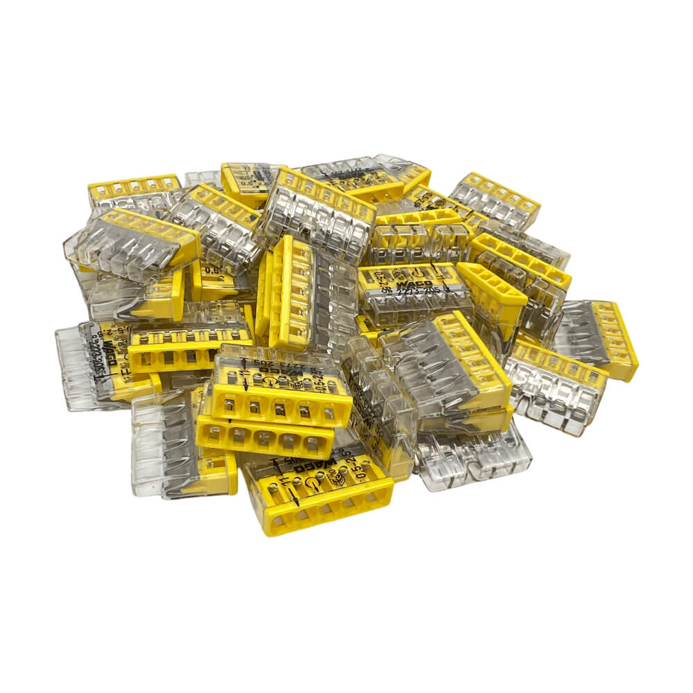 WAGO 2273-205 Yellow Push Wire Connectors 24A For 2.5mm2 Pk 100PCS