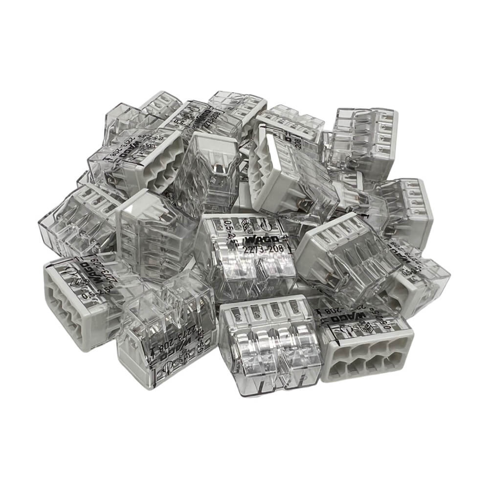 WAGO 2273-208 Grey Push Wire Connectors 24A For 2.5mm2 Pk 50PCS