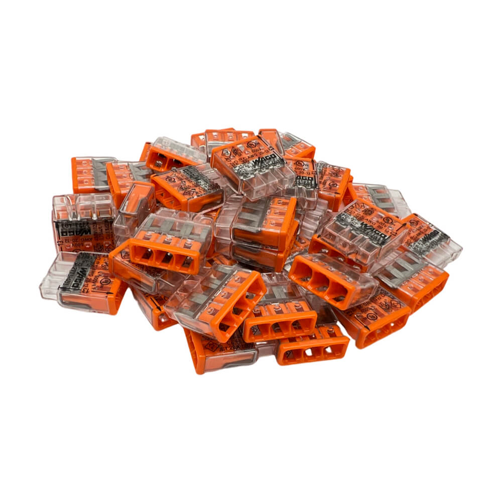 WAGO 2773-403 Push Wire Splicing Connectors Orange 3 Way 32A PK 100PCS