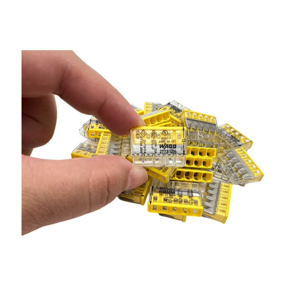 WAGO 2773-405 Push Wire Splicing Connectors Yellow 5 Way 32A PK 60PCS