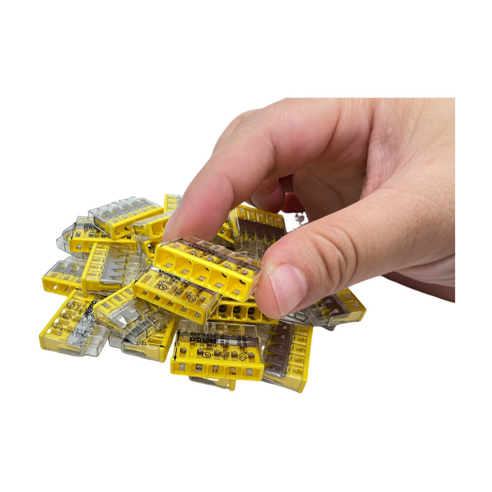 WAGO 2773-405 Push Wire Splicing Connectors Yellow 5 Way 32A PK 60PCS