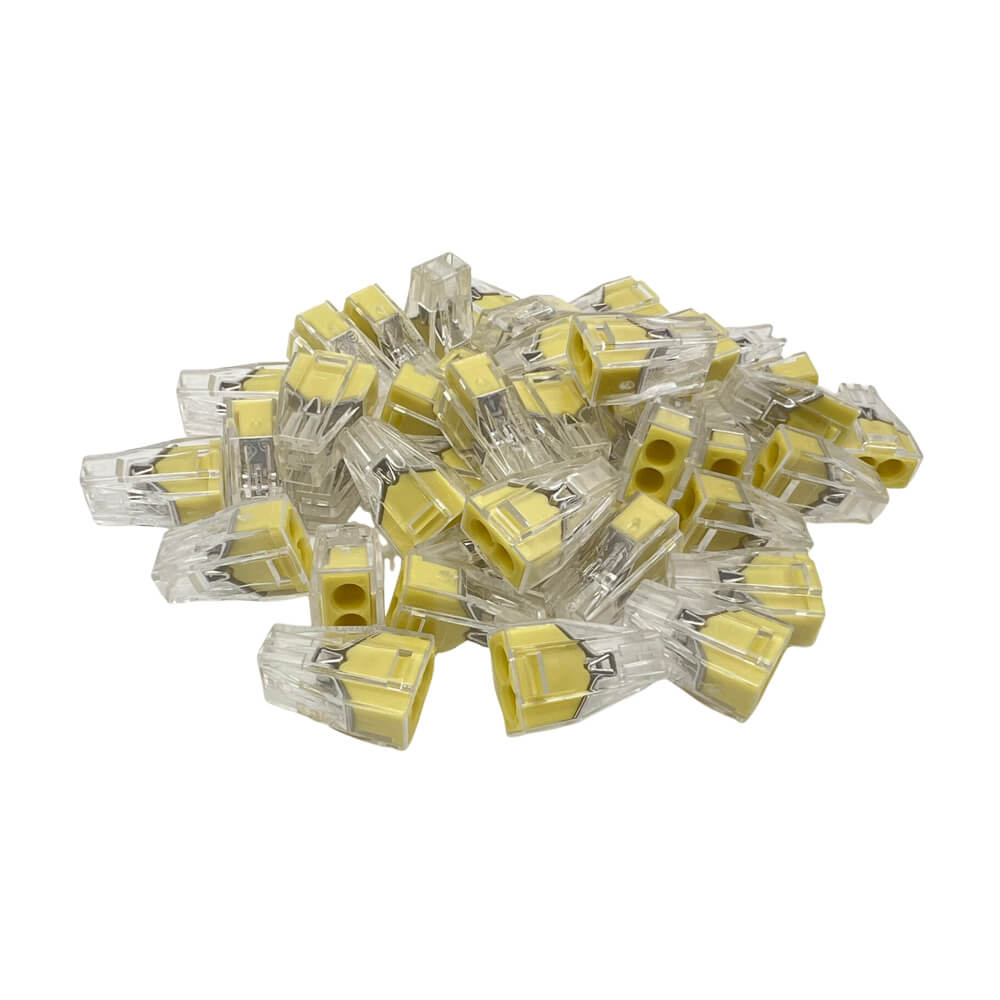 WAGO 773-102 Push Wire Connectors Yellow 2 Conductors 24A Max 2.5mm2 PK100PCS