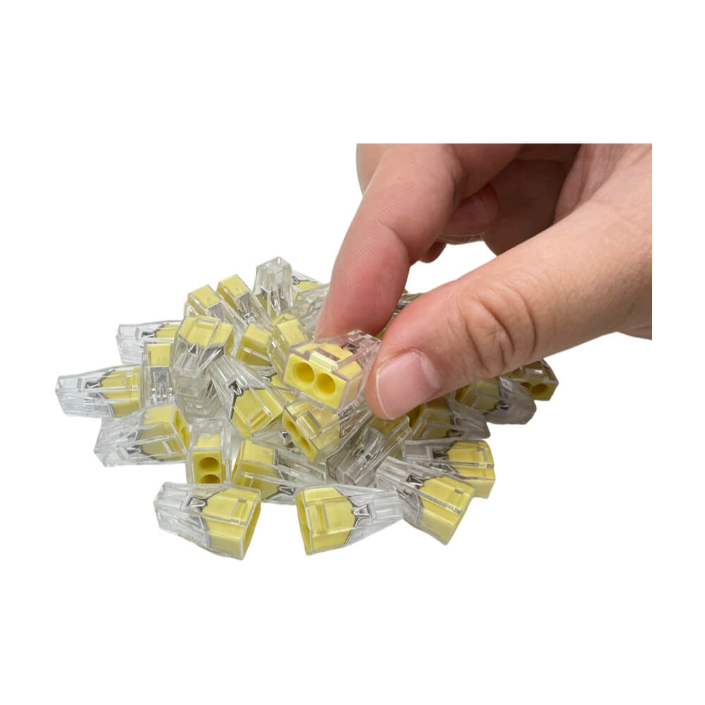 WAGO 773-102 Push Wire Connectors Yellow 2 Conductors 24A Max 2.5mm2 PK100PCS