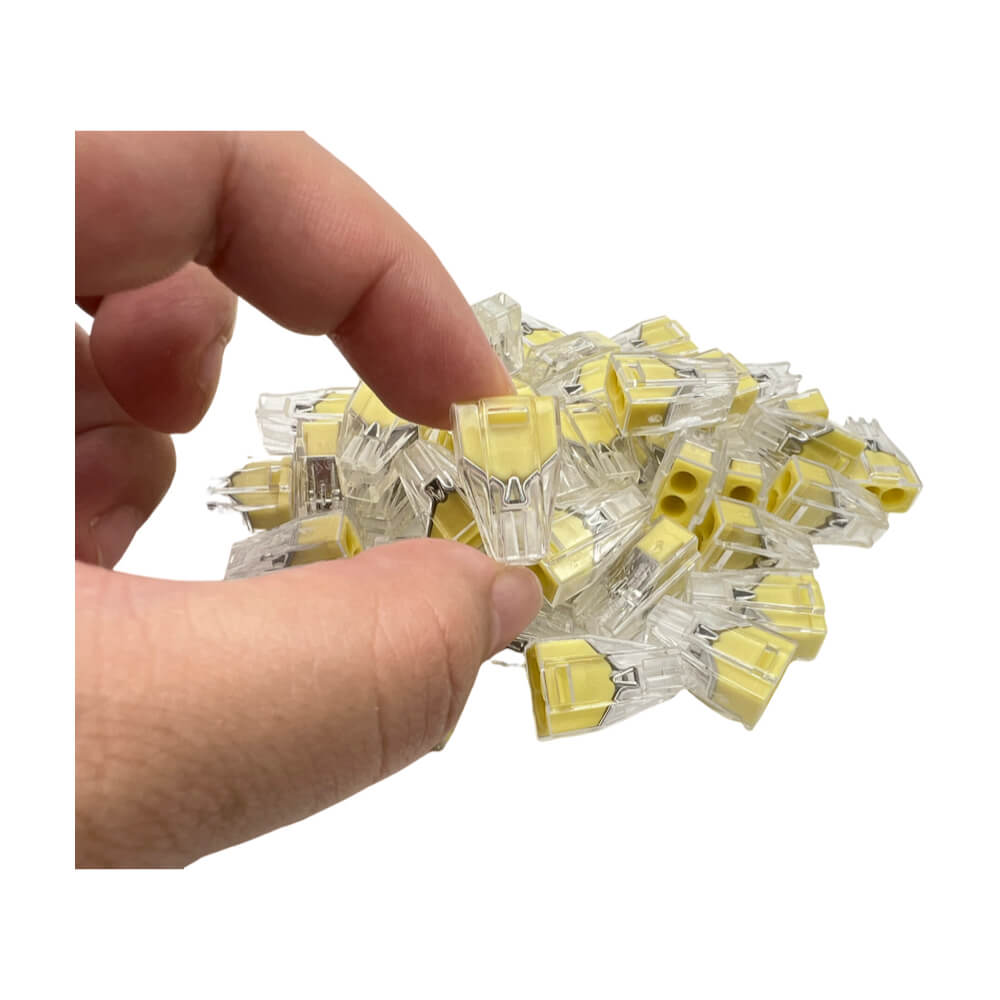 WAGO 773-102 Push Wire Connectors Yellow 2 Conductors 24A Max 2.5mm2 PK100PCS